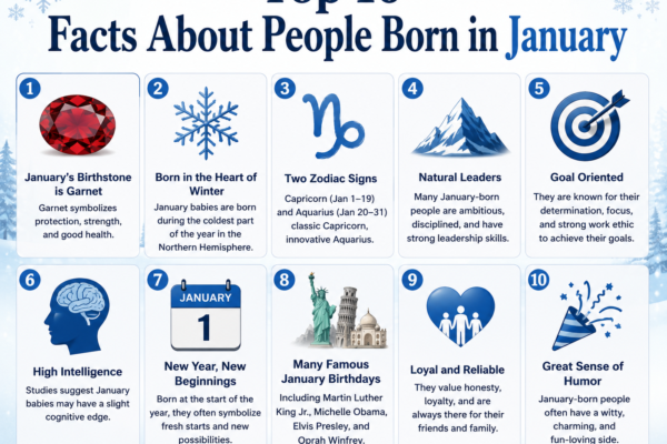 Top 10 Facts About People Born in January
