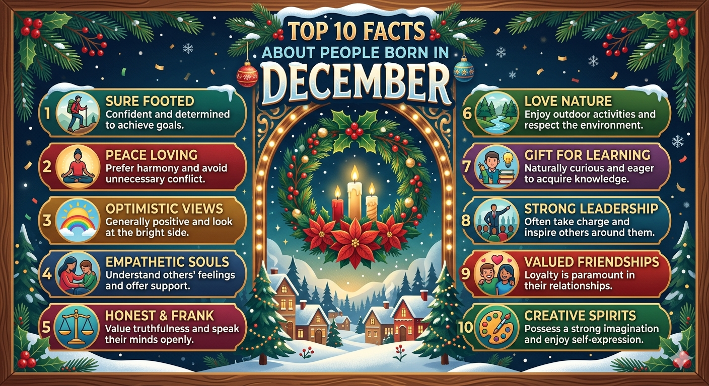 Top 10 Facts About People Born in December