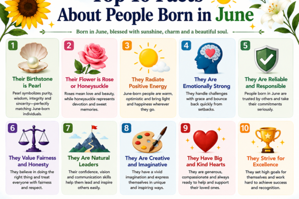 Top 10 Facts About People Born in June