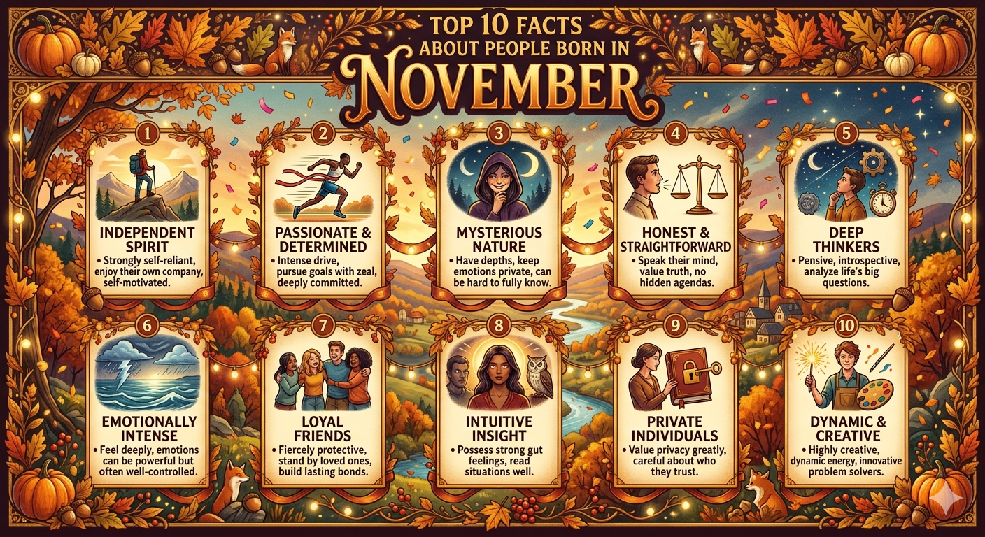 Top 10 Facts About People Born in November