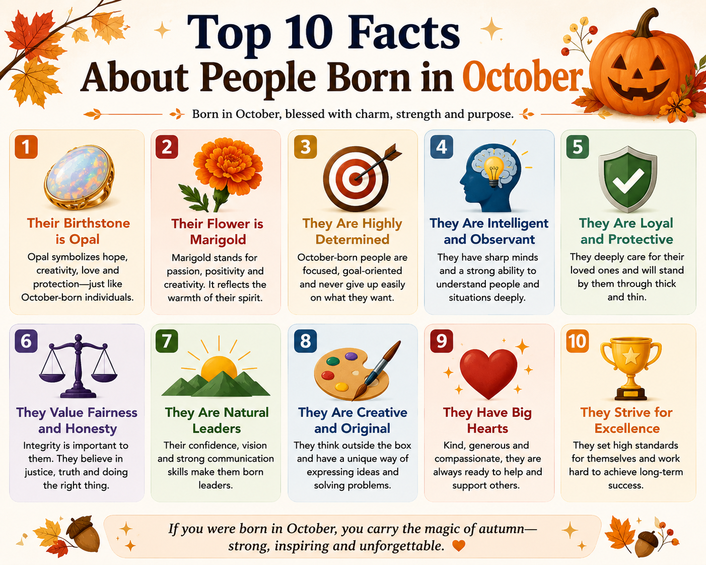 Top 10 Facts About People Born in October