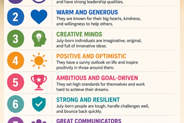 Top 10 Facts About People Born in July