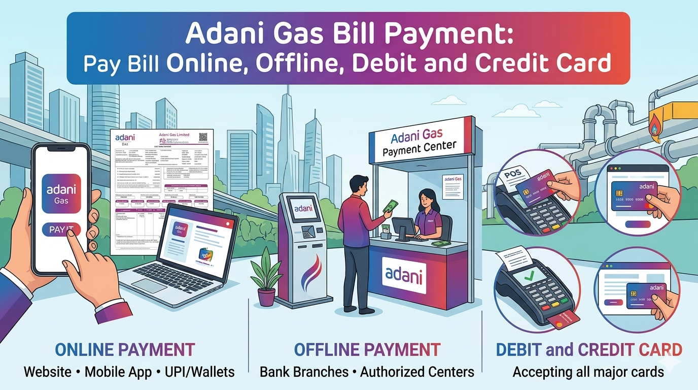 Adani Gas Bill Payment: Pay Bill Online, Offline, Debit and Credit Card
