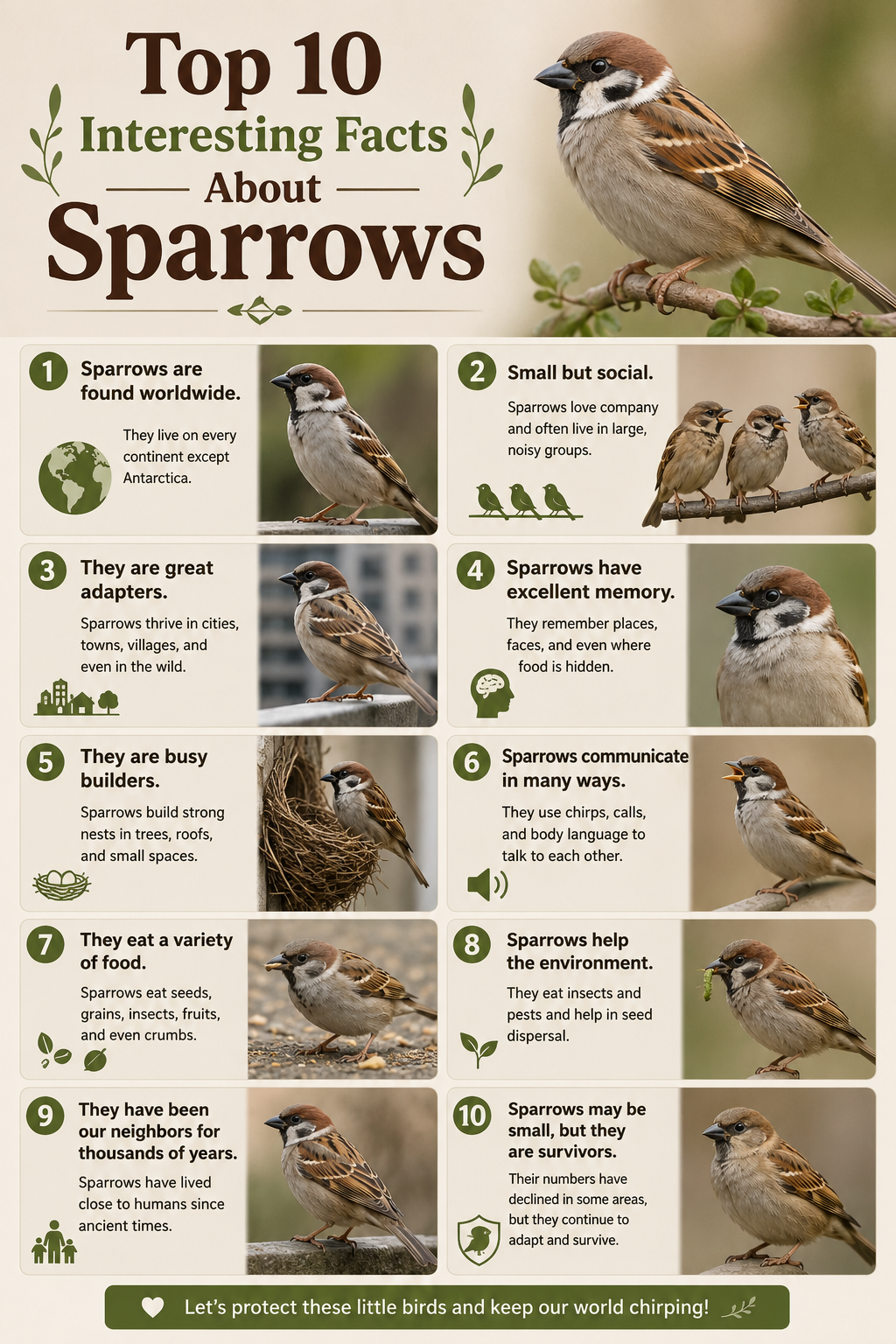 Top 10 Interesting Facts About Sparrows